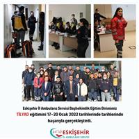 Eskişehir İl Ambulans Servisi Başhekimlik Eğitim Birimimiz; TİLYAD eğitimini 17-20 Ocak 2022 tarihlerinde tarihlerinde başarıyla gerçekleştirdi.